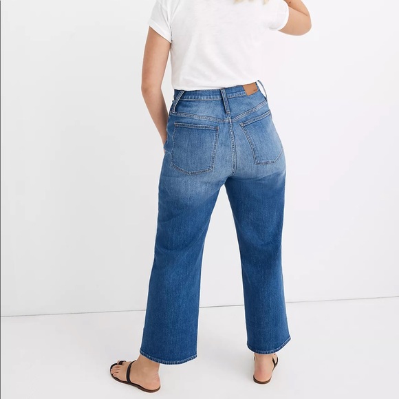NWT Madewell Slim Wide-Leg Jeans in Olympia Wash Style L4312 - Picture 3 of 15